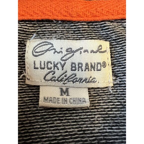 Lucky Brand Girls Gray Tan Zipper Hoodie Jacket Size M - Picture 5 of 5